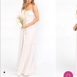 ShowMeYourMuMu Lauren Tie Maxi Dress in Show Me Your Ring Crisp